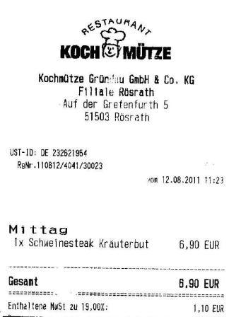 rhtl H�ffner Kochm�tze Restaurant